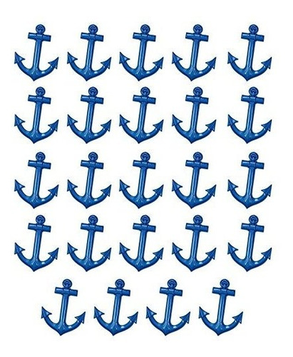 Beistle, 24 Anclajes De Plástico Para Barcos, 25  (azul)