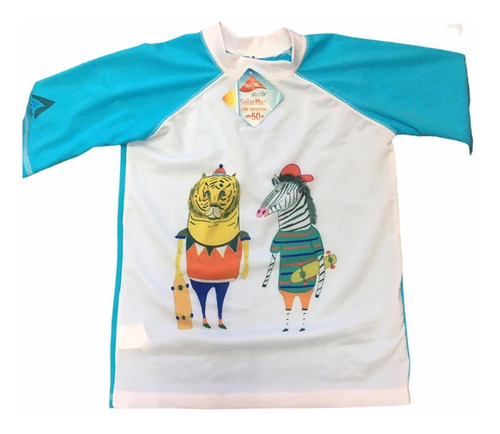 Remera Manga Corta De Lycra Para Niños Con Proteccion Uv50