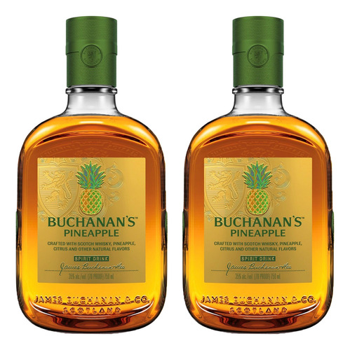 Buchanan's Pineapple Blended Licor De Whisky 750 Ml 2 Piezas