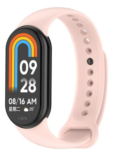 Malla Para Mi Smart Band 8 9 Xiaomi 1.62 Enganche Acero Rosa 0 Cm