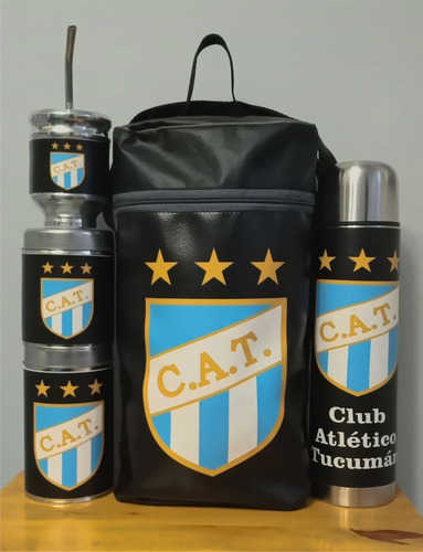 Equipo De Mate Set Matero Club Atlético Tucumán. Ecocuero