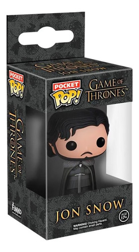 Jon Snow Game Of Thrones Llavero Pocket Pop Coleccion Negro