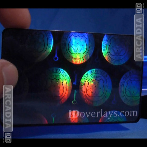 Stiker Adhesivo Holograma Seguridad Cr80 Tamaño Carnet Escud
