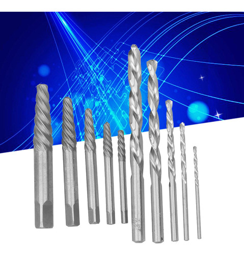 Juego De Brocas Extractoras De Tornillos Para Mano Izquierda
