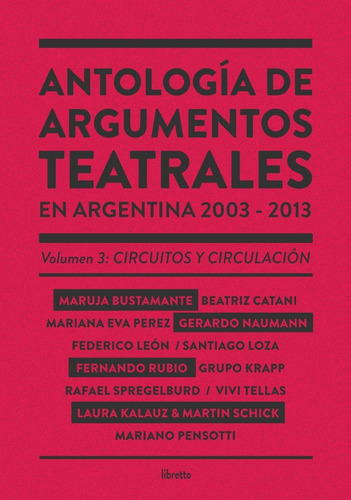 Imagen 1 de 1 de Antología De Argumentos Teatrales Vol. 3, Editorial Libretto