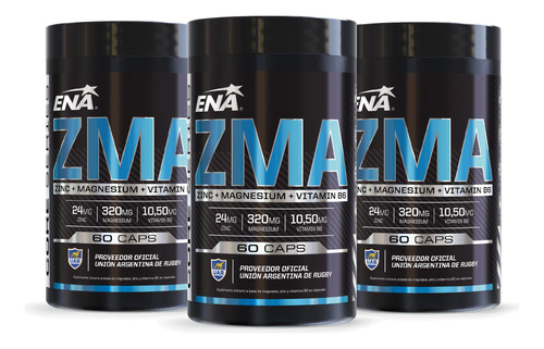 Zma Ena Zinc Magnesio Vitamina B6 Pack X 3