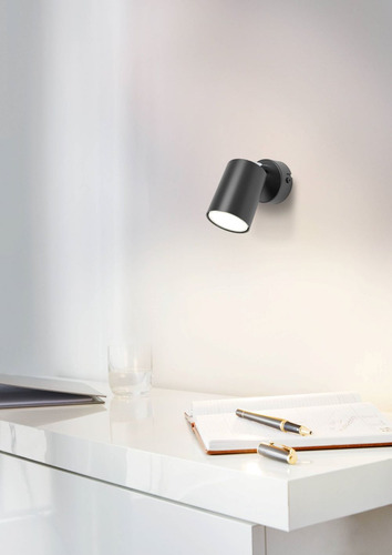 Lampara Foco Reciso Acero Negro Dm60 Gu10 1x5w Ip20 Cod74006