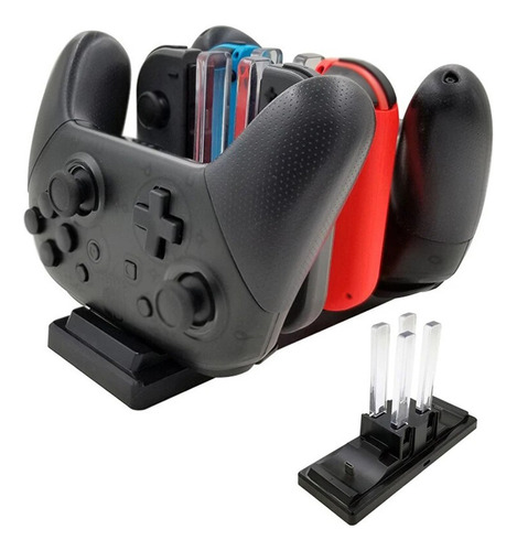 Base De Carga 6en1 Joycon Y Controles Compatible Con Switch