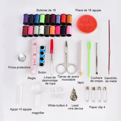 Imagen 4 de 7 de Kit De Costura,costurero De 58 Piezas