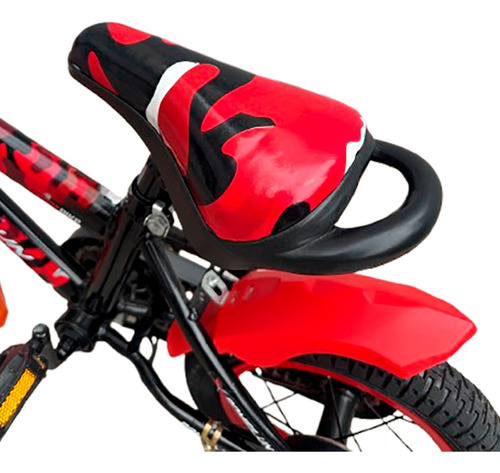 Bicicleta Infantil R12 Con Ruedas De Entrenamiento Y Canasta Negro 14 "