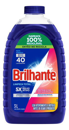 Brilhante Lava Roupas Líquido Limpeza Total 5 L