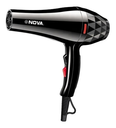 Secador De Pelo Profesional Nova 3200w Color Negro