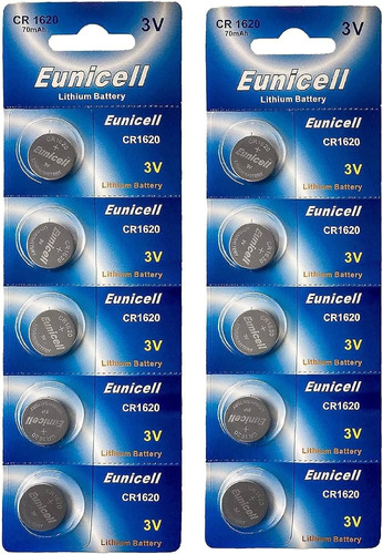 Kit Com 30 Baterias Cr1620 3v Eunicell Lithium Pilha