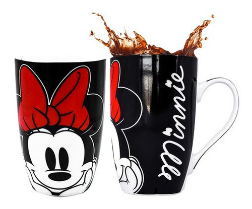 Taza Para Cafe Disney Mickey Minnie Mouse Porcelana 500ml
