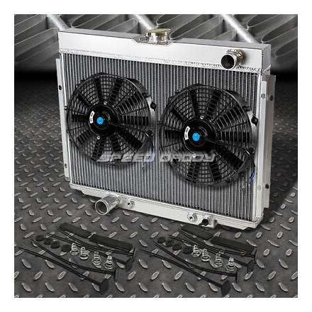 3-row Aluminum Radiator+2x 10 Fan Black For 68-70 Couga Spd1