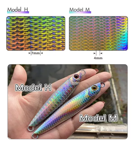 Timkies Hot Stamping Foil for DIY Fishing Lure Making Kit Holographic Lazer  Fish Scales Handwork Bait Jig Colorful Heat Transfer Film Paper Fishing