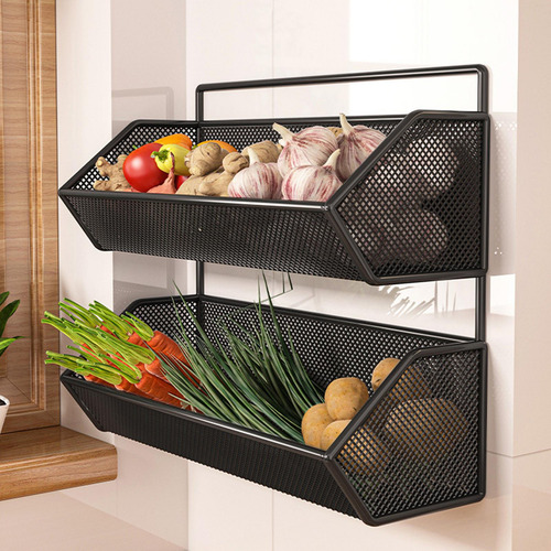 Cubo De Almacenamiento De Malla Para Cocina, Cesta Metálica