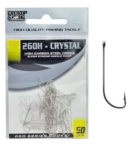 Anzol Marine Sports Crystal 260h Nº 10 Cartela C/50