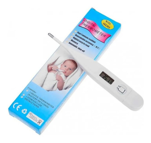 Termometro Digital Clínico Com Beep Febre Adulto E Infantil