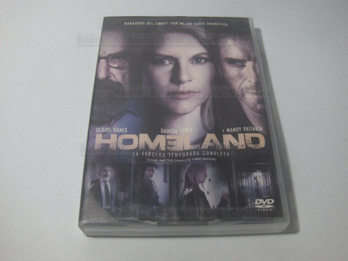Homeland Tercera Temporada Serie Dvd 4 Discos