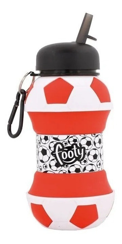 Botella De Silicona Flexible Pelota Futbool- Baquet Footy