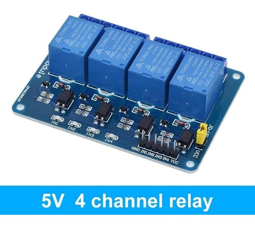 Imagen 2 de 2 de Módulo Relé 4 Canales Arduino Raspberry 12v / 5v Microcontro