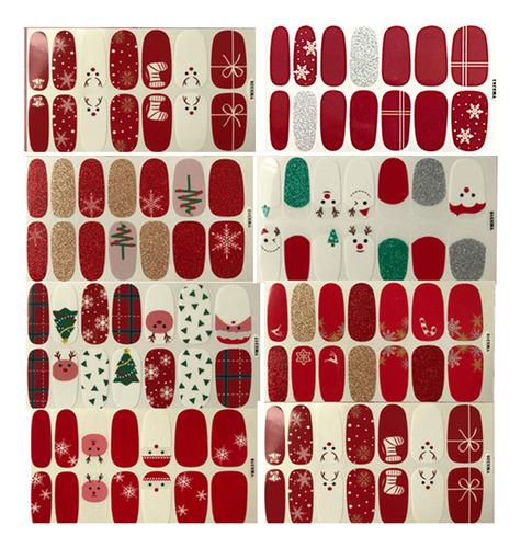 Adhesivos De Uñas Para Manicura Infantil, 8 Hojas