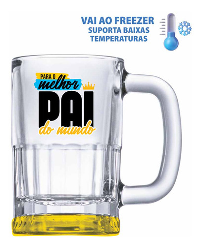 Caneca De Chopp Congelável Melhor Pai 355ml