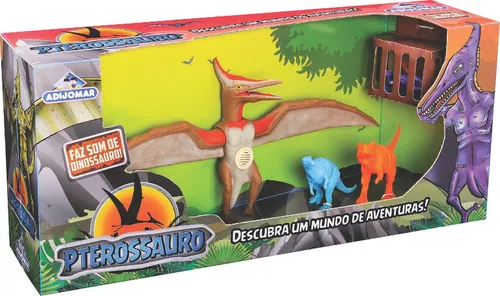 Brinquedo - Carrinho Dinossauro Rex + Brinde (12 Dinossauros) - Super