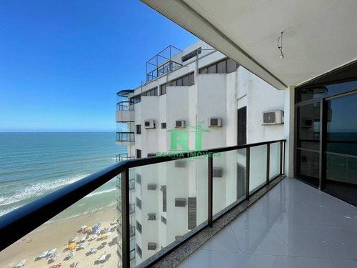 Imagem 22 de 30 de Cobertura Duplex, Frente Mar, Vista Para O Mar, Alto Padrão, 4 Dormitórios Sendo 2 Suítes, 3 Vagas De Garagem, Pitangueiras, Guarujá/sp - Co0040