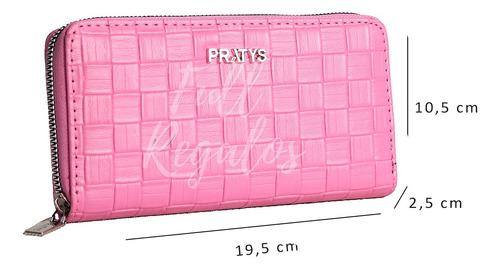 Imagen 2 de 4 de Billetera Mujer Monedero Porta Celular Tarjetas Eco Cuero