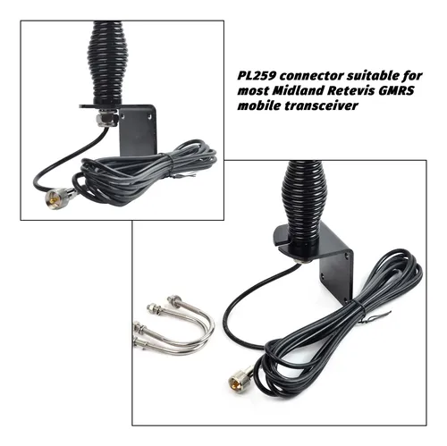 Antena Gmrs Móvil Fibra De Vidrio 6.5 Db 5 M