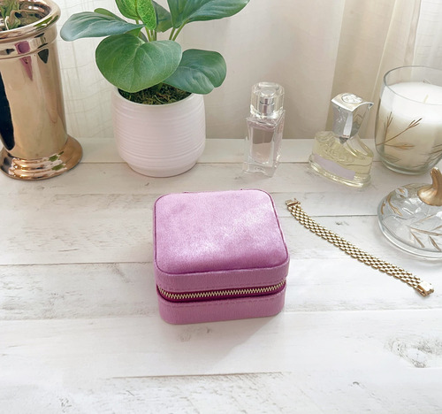 Skyice Estuche Portable Púrpura Con Espejo, 5 Compart. Púrpura