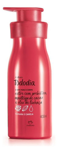 Crema corporal hidratante Natura Tododia, fragancias de 400 ml, tipo de paquete, fragancia de dátiles y canela