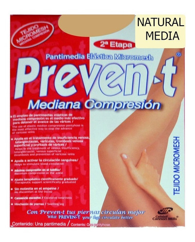 Pantimedias Prevent De Compresion 17-24 Mm/hg 3 Paquetes