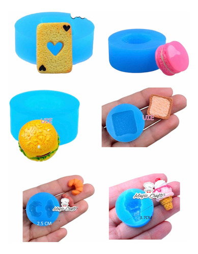 Molde De Silicón Postres Mini Helado Pan Macarrón