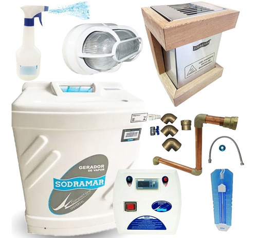 Gerador De Vapor 12kw Até 18m³ Sodramar Com Quadro Digital