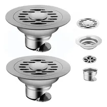 Comprar Coladera Baño Acero Inoxidable Anti Olores e Insectos, 2PCS 12 CM Tapa Coladera，Descargar Agua Coladeras, Aplicable Para Baños Coladera Anti Insecto, Adecuado Para Lavadora, Balcón Piscina, Etc