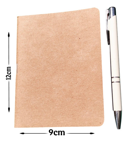 Libreta P.kraft Para Personalizar 12x9cm Canario 20 Hojas