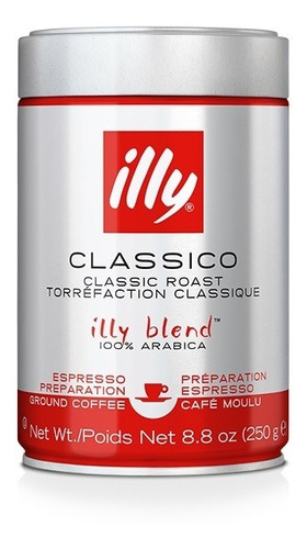 Cafe Illy, Molido Espresso, 100% Arábica, 250grs, Italia