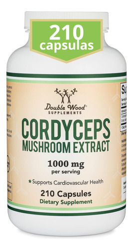 Cordyceps 1000mg 200 Cápsulas Apoyo Al Sistema Inmunologico