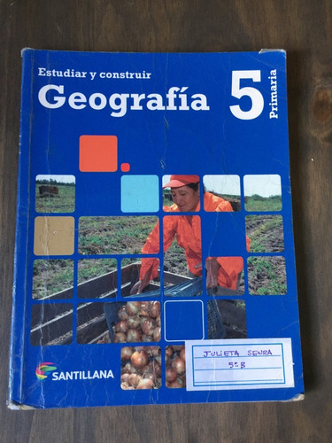 Libro Geografía 5  - Santillana - Excelente Estado - Oferta