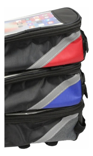 Bolsa Para Bike Bicicleta Celular Quadro Case A Prova D'água Cor Vermelha
