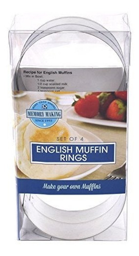 R & M International 2080 English Muffin Anillos, Juego De 4.