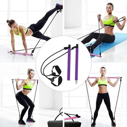 Barra De Ejercicios Pilates, Yoga Con Banda De Resistencia