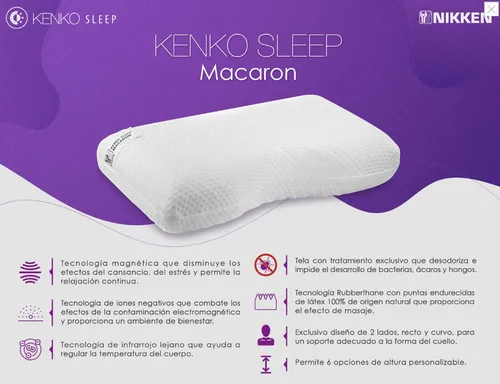 Almohada Kenko Sleep Macaron Altura Ajustable Nikken 1312