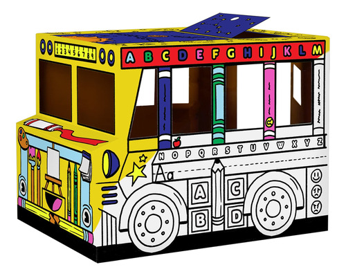 Bankers Box At Play School Bus - Casa De Juegos De Carton Y
