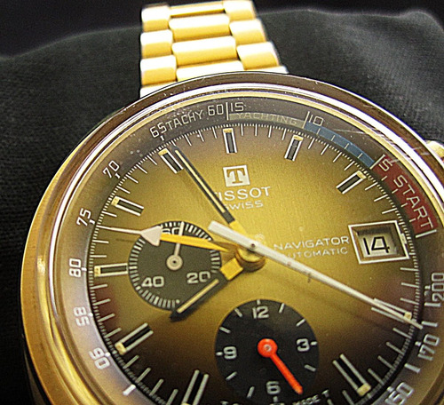 Antigo Tissot Navigator Yachting Chronograph Lemania