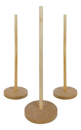 12 Centros De Madera Base Decoración Fiesta Portaglobo D11cm