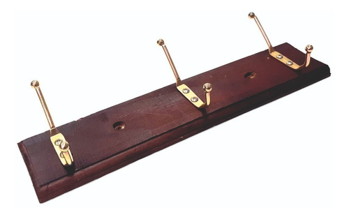 Imagen 1 de 5 de Perchero Madera P/ Pared X 3un D+m Bazar